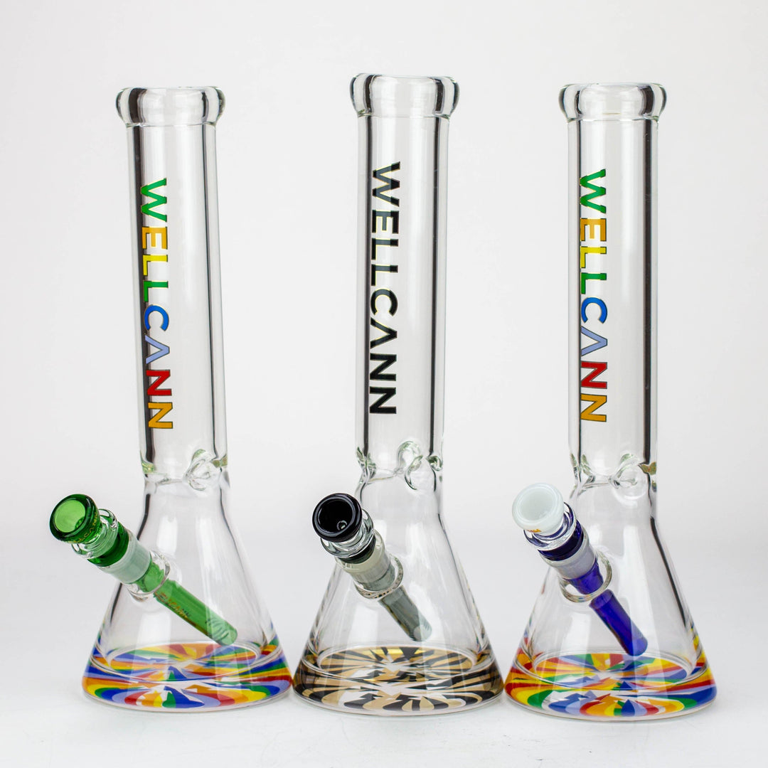 WellCann 14" 7 mm Thick beaker pipes with thick decal base_0