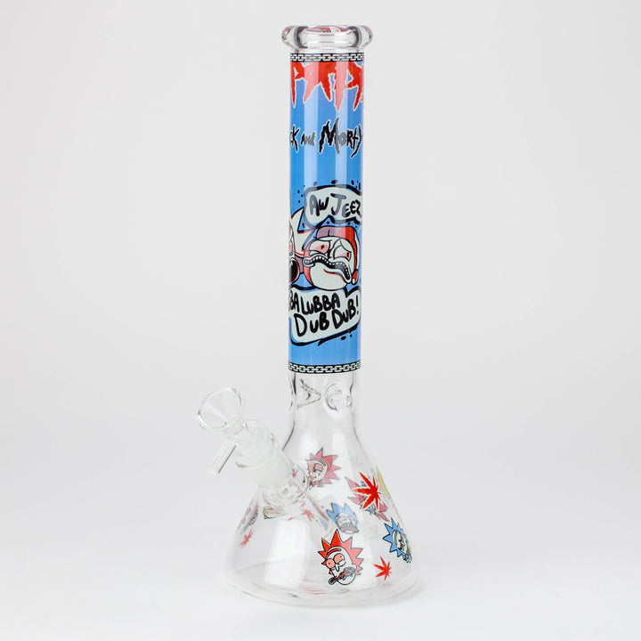 RM Cartoon glass water pipes Glow in the dark 12"_8