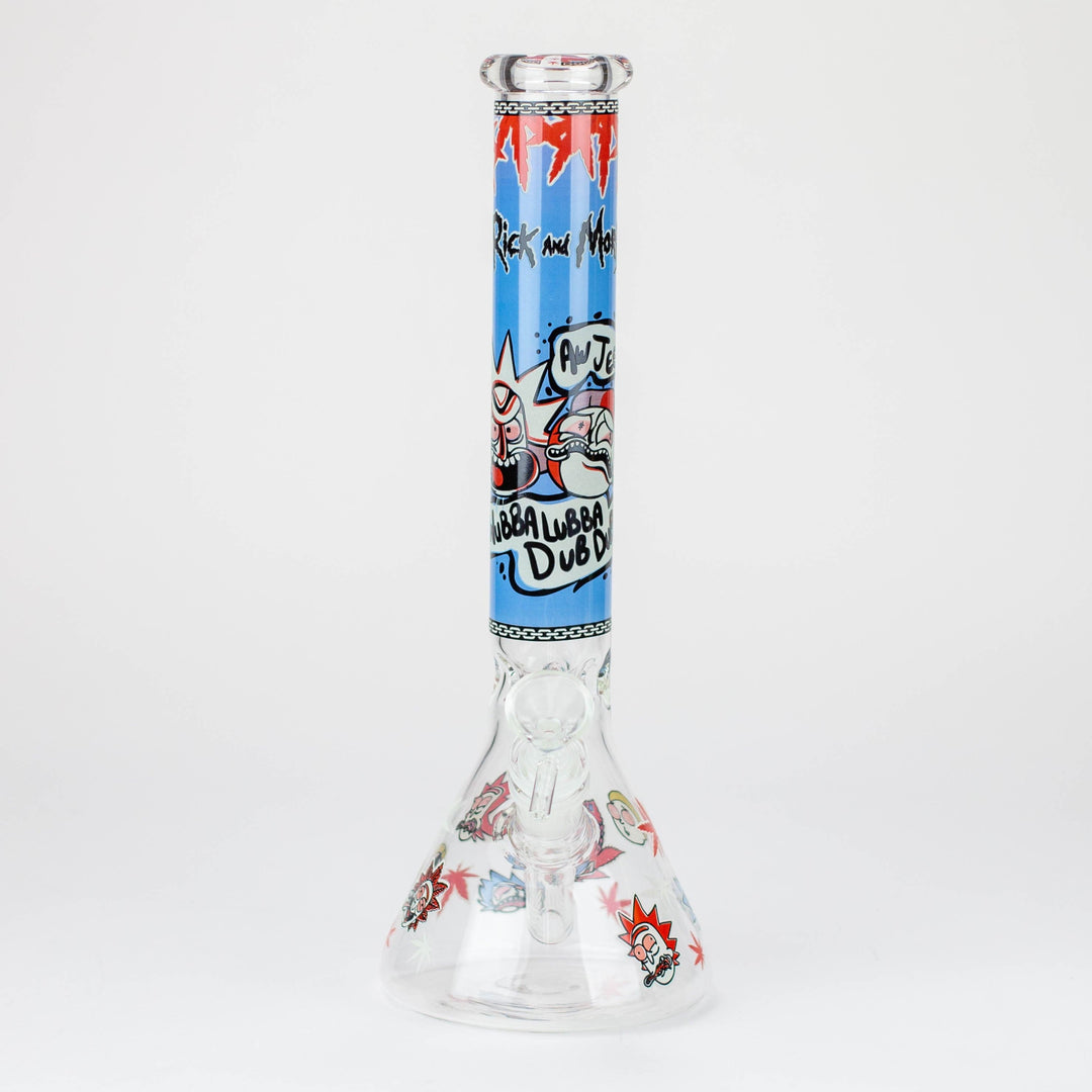 RM Cartoon glass water pipes Glow in the dark 12"_13
