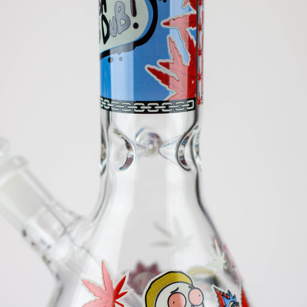 RM Cartoon glass water pipes Glow in the dark 12"_3