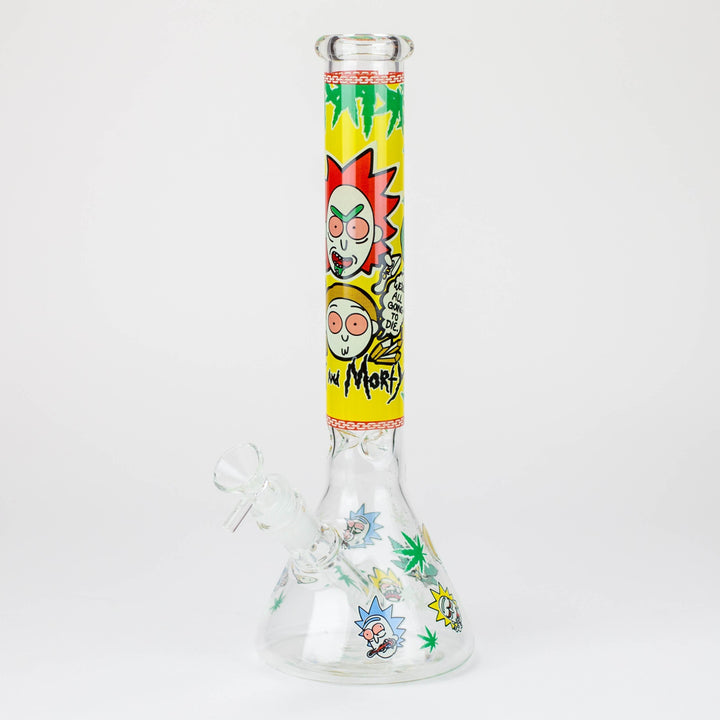 RM Cartoon glass water pipes Glow in the dark 12"_9