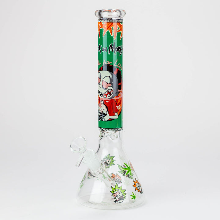RM Cartoon glass water pipes Glow in the dark 12"_11