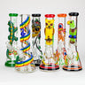 14" Resin 3D Glow in the dark artwork 7mm glass beaker water pipes