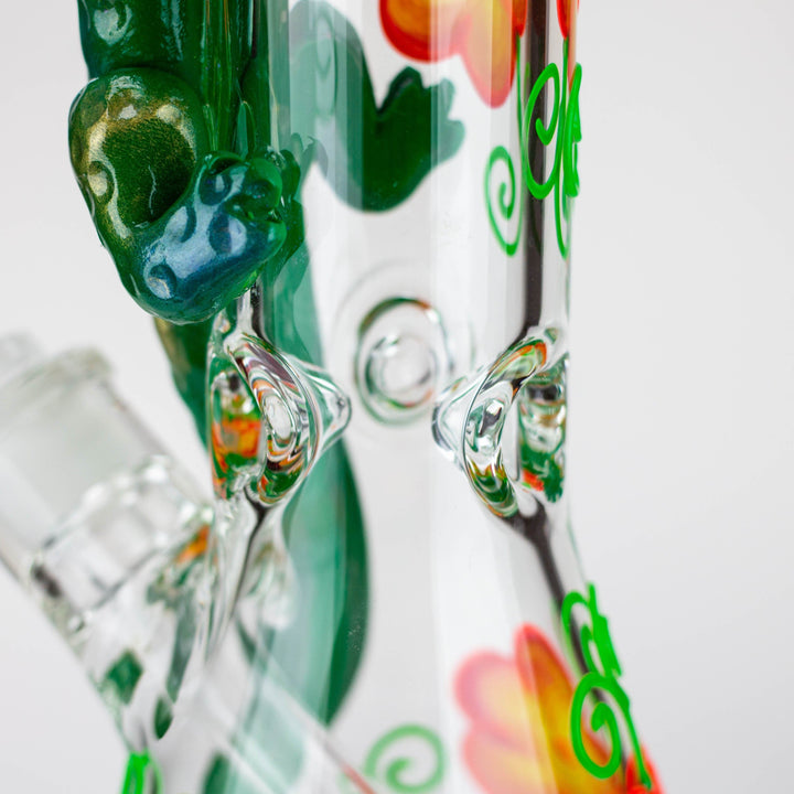 14" Resin 3D Glow in the dark artwork 7mm glass beaker water pipes_7