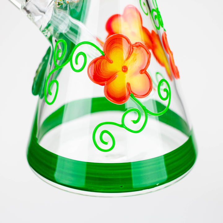 14" Resin 3D Glow in the dark artwork 7mm glass beaker water pipes_9
