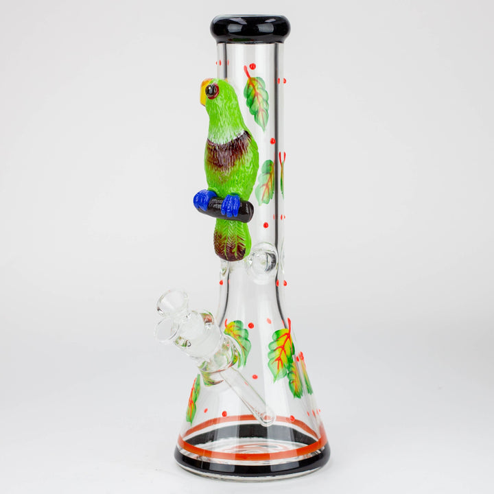 14" Resin 3D Glow in the dark artwork 7mm glass beaker water pipes_3
