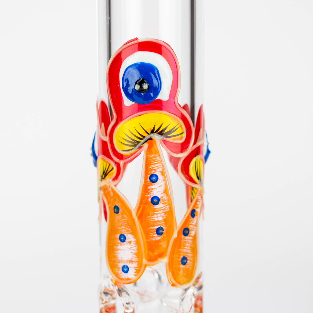 14" Resin 3D Glow in the dark artwork 7mm glass beaker water pipes_16