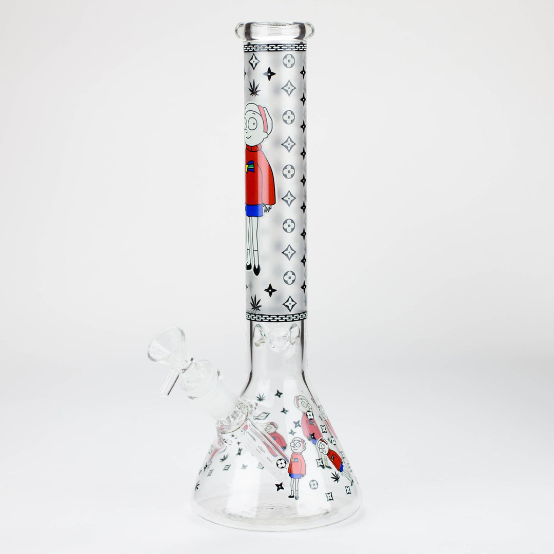 Cartoon glass water pipes glow in the dark 12"_7