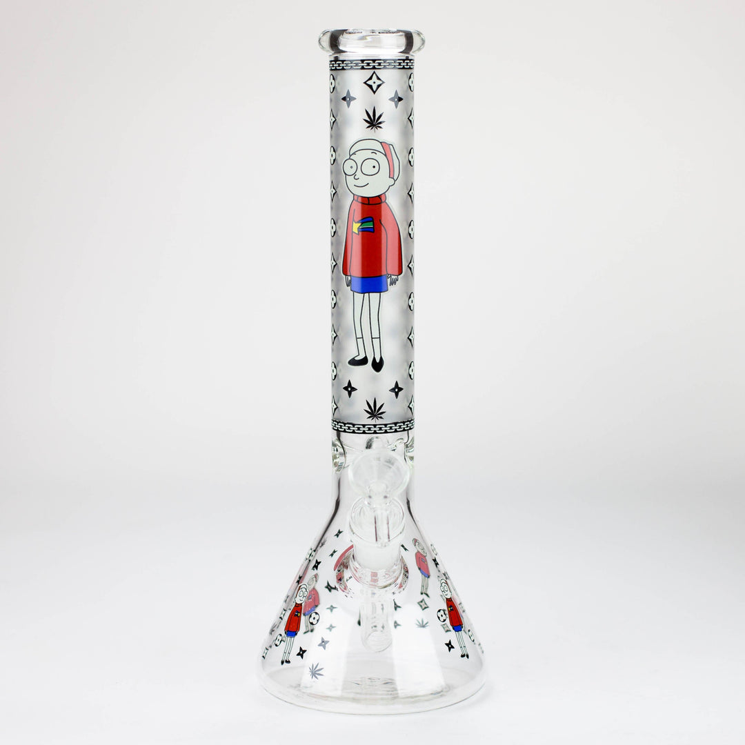 Cartoon glass water pipes glow in the dark 12"_10