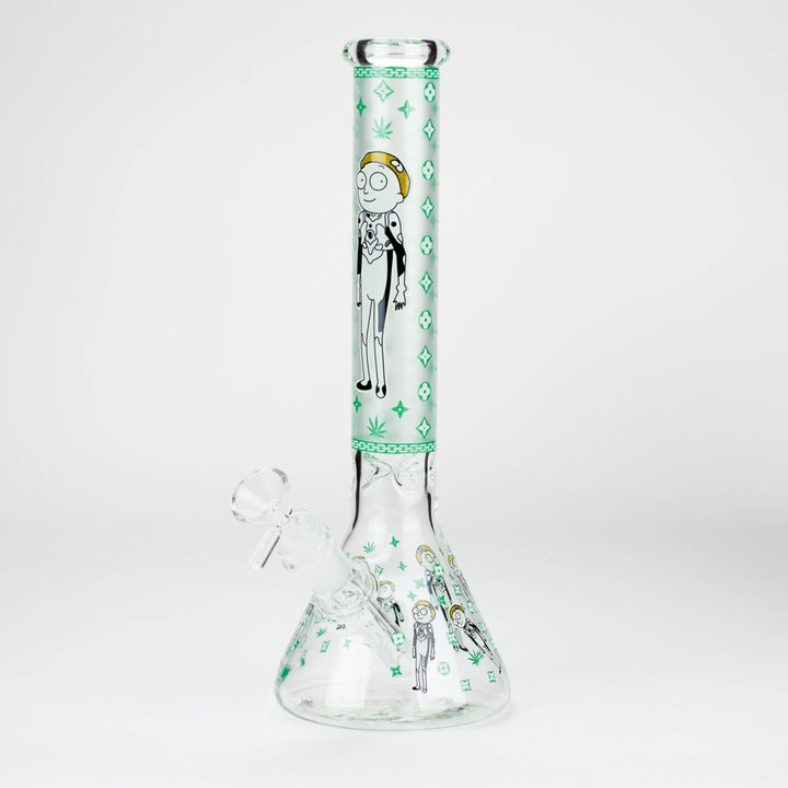 Cartoon glass water pipes glow in the dark 12"_2