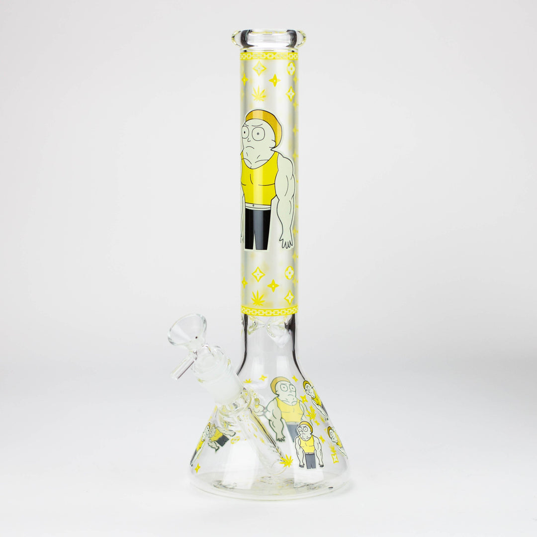 Cartoon glass water pipes glow in the dark 12"_3