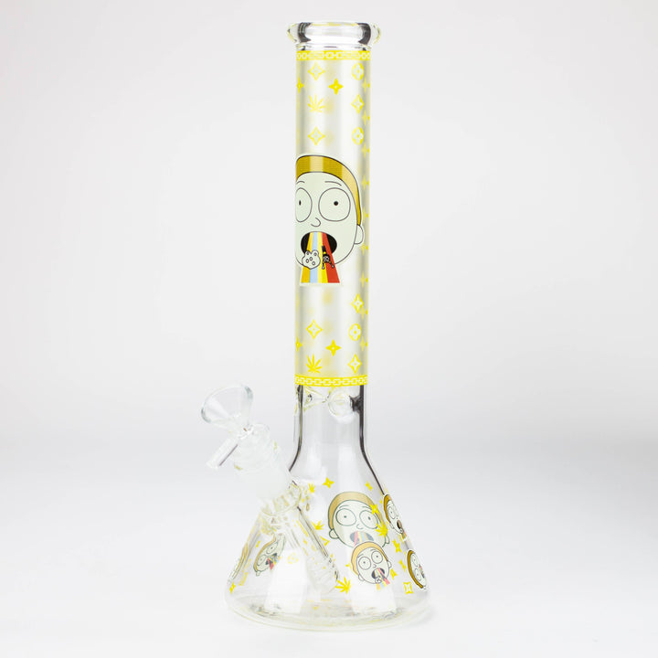 Cartoon glass water pipes glow in the dark 12"_4