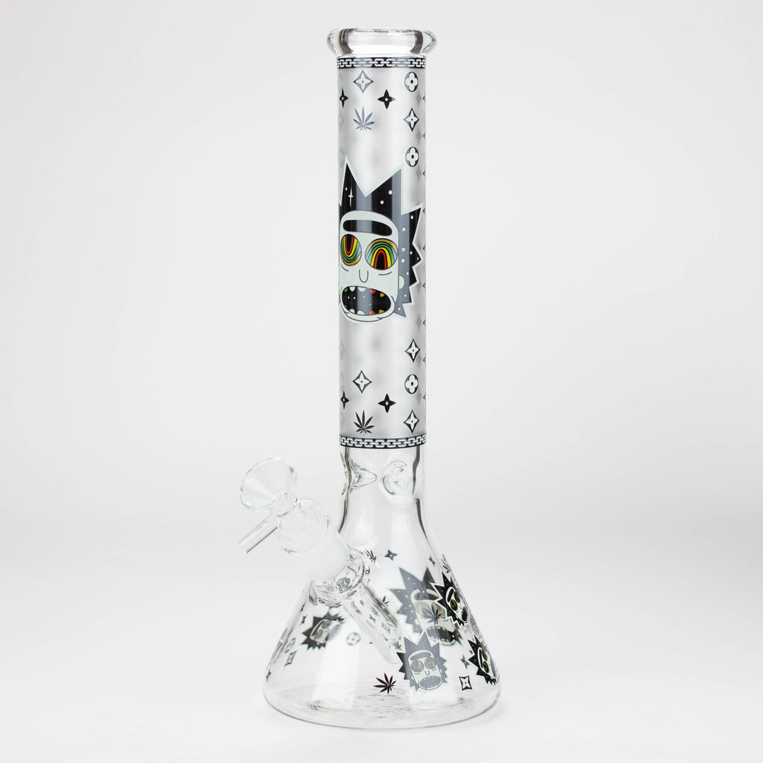 Cartoon glass water pipes glow in the dark 12"_5