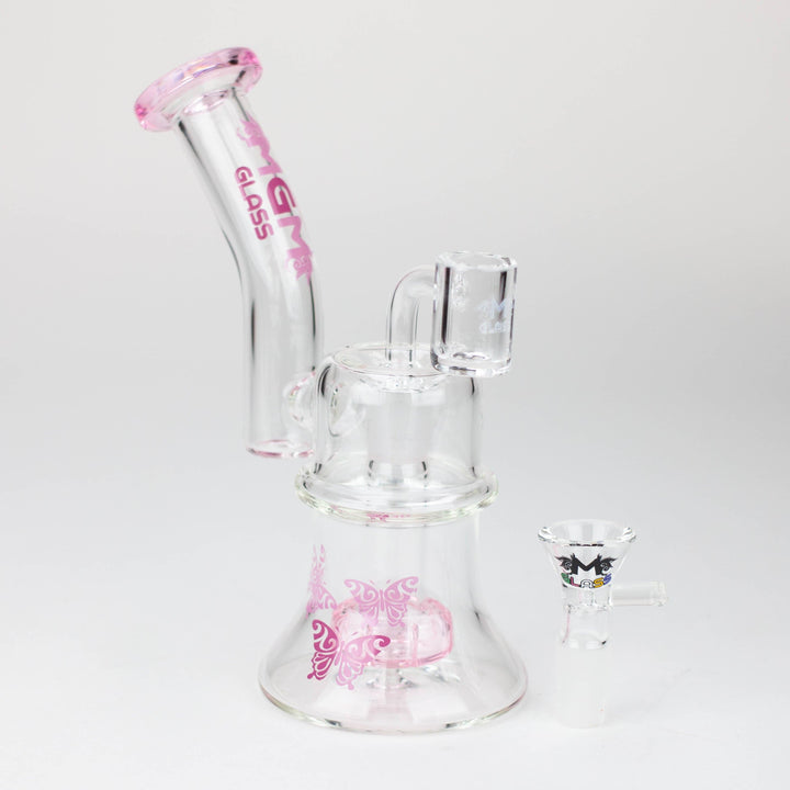 MGM Glass 2 in 1 bubbler with graphic 6.9"_9