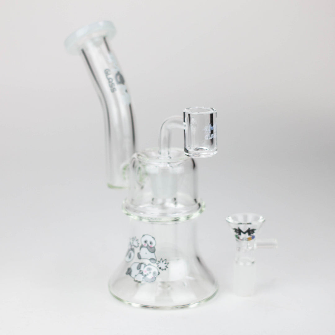 MGM Glass 2 in 1 bubbler with graphic 6.9"_10