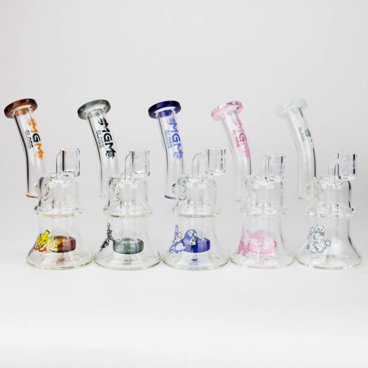 MGM Glass 2 in 1 bubbler with graphic 6.9"_0