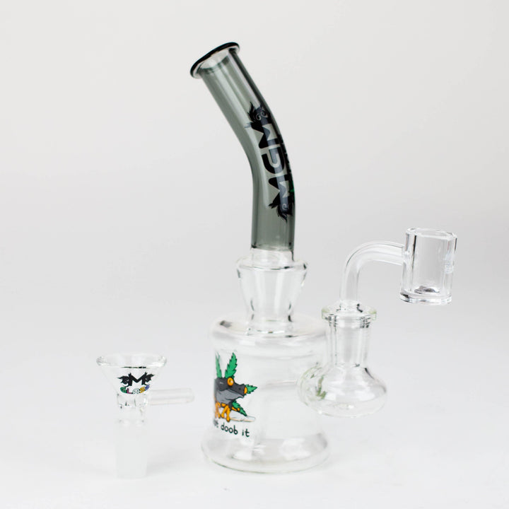 MGM Glass 2 in 1 bubbler with logo 6.7"_8