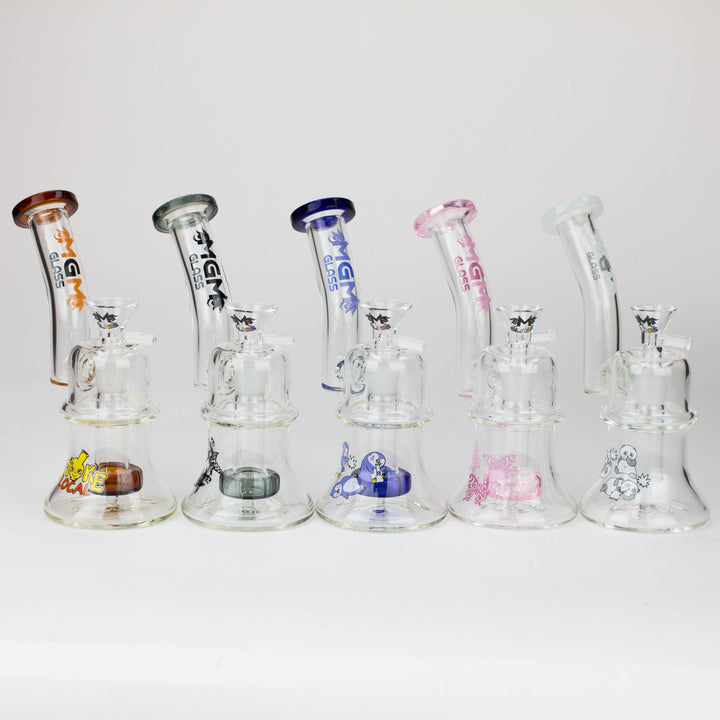 MGM Glass 2 in 1 bubbler with graphic 6.9"_5
