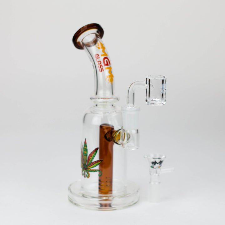 MGM Glass 2 in 1 bubbler with graphic 5.7"_6