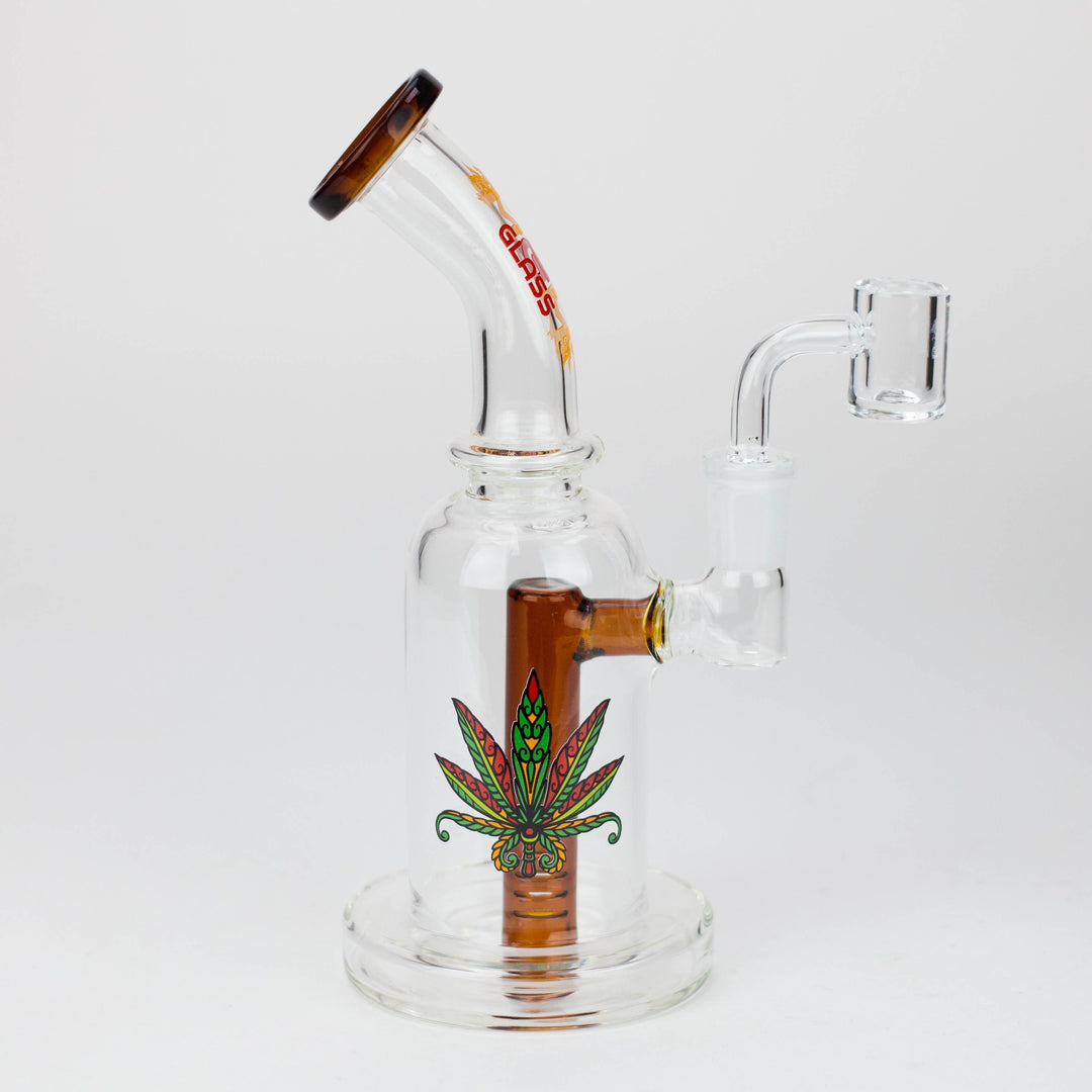 MGM Glass 2 in 1 bubbler with graphic 5.7"_12