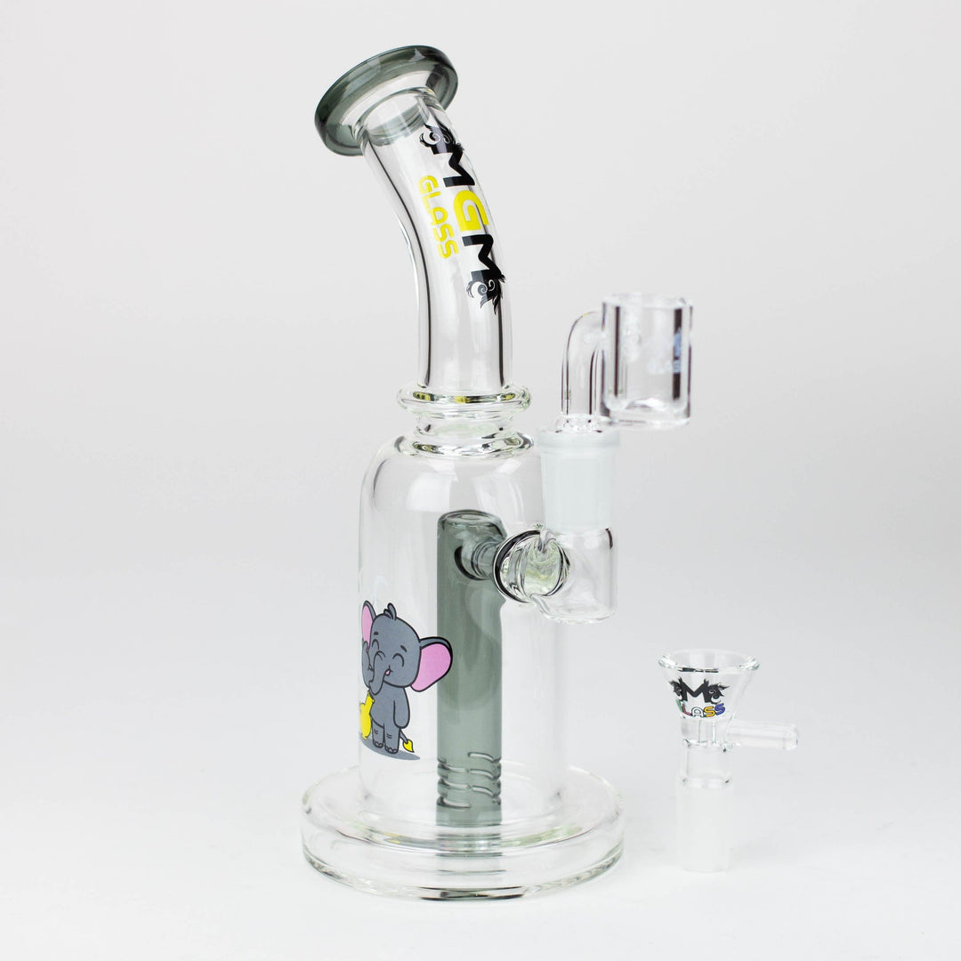 MGM Glass 2 in 1 bubbler with graphic 5.7"_8