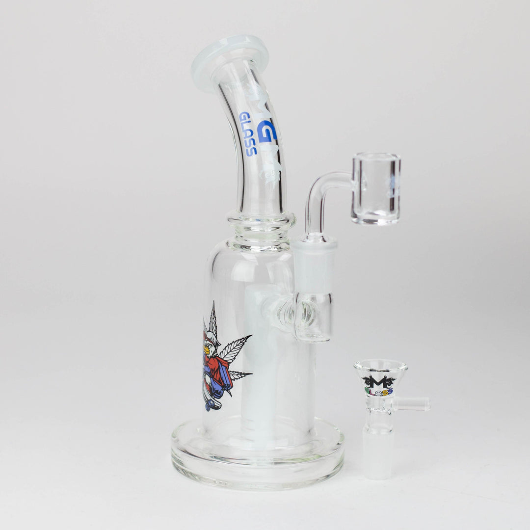 MGM Glass 2 in 1 bubbler with graphic 5.7"_10
