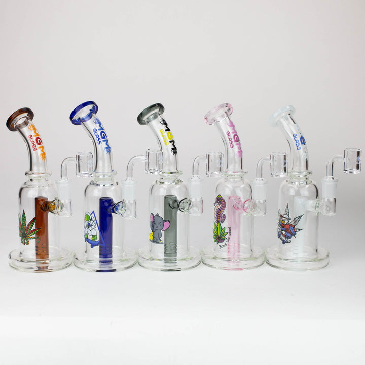 MGM Glass 2 in 1 bubbler with graphic 5.7"_0