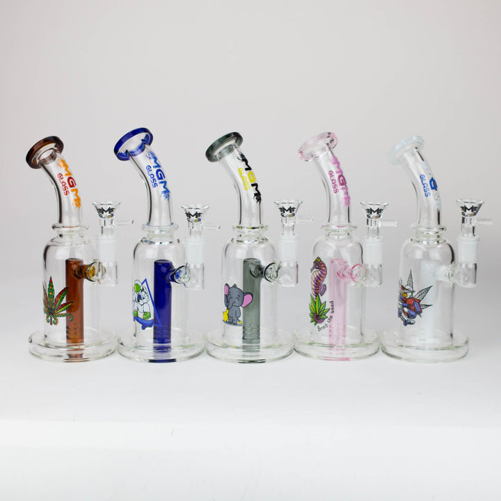 MGM Glass 2 in 1 bubbler with graphic 5.7"_5