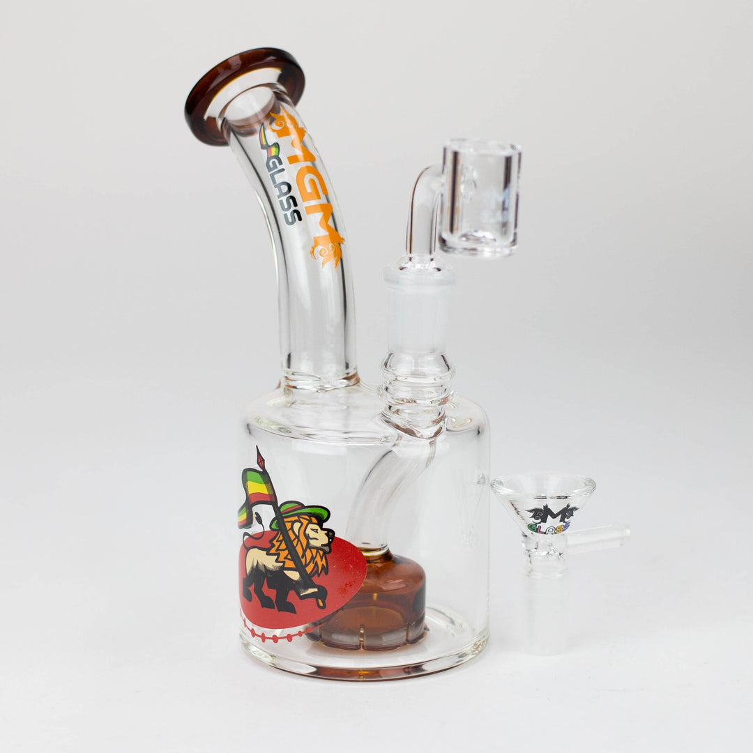 MGM Glass 2 in 1 bubbler with graphic 6.7"_5