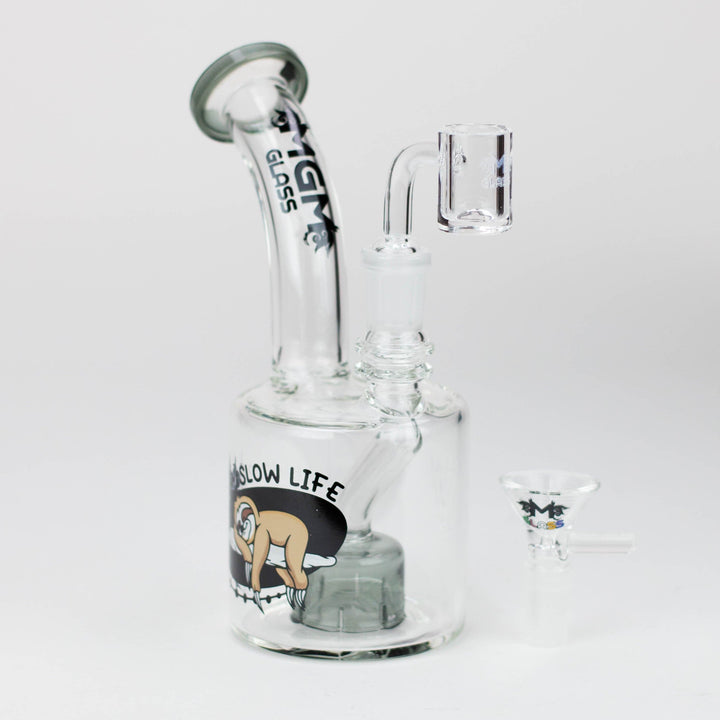 MGM Glass 2 in 1 bubbler with graphic 6.7"_7