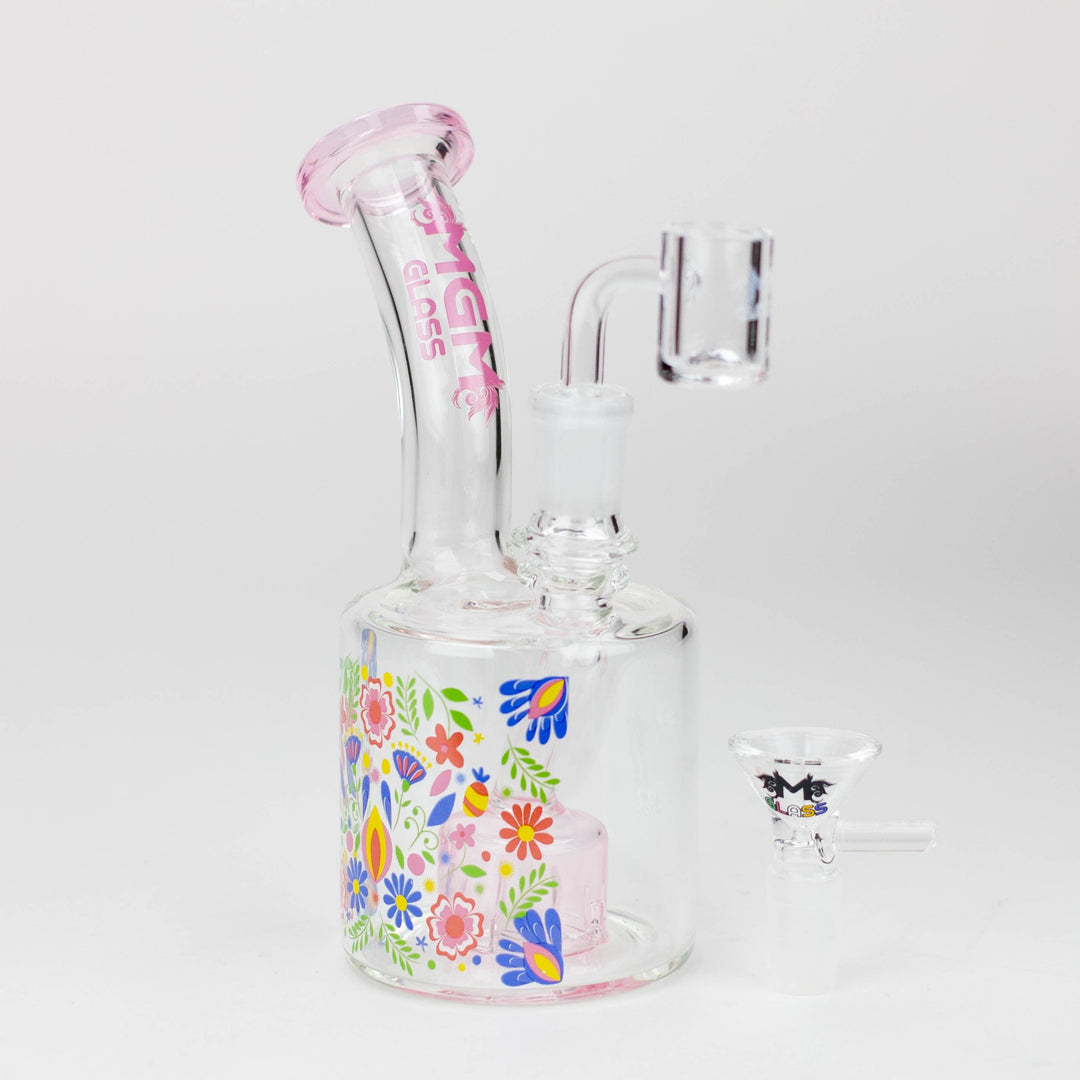 MGM Glass 2 in 1 bubbler with graphic 6.7"_8