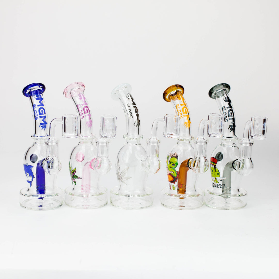 MGM Glass 2 in 1 bubbler with Graphic 6.5"_0