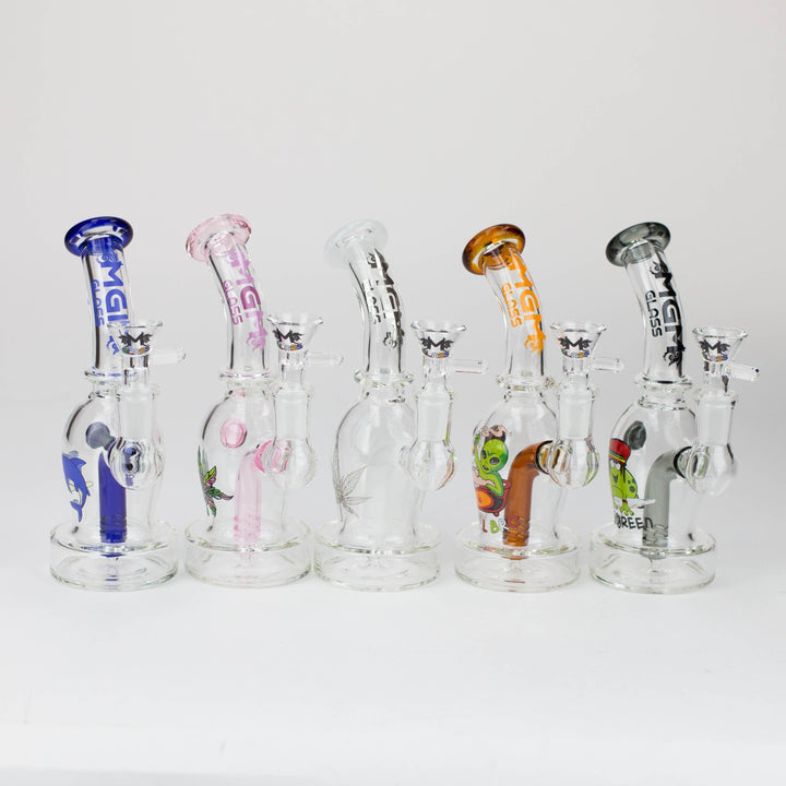 MGM Glass 2 in 1 bubbler with Graphic 6.5"_4