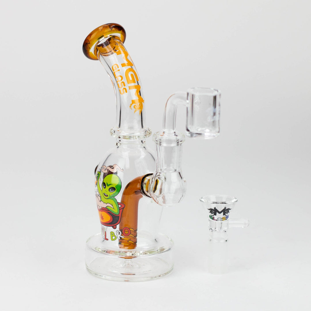MGM Glass 2 in 1 bubbler with Graphic 6.5"_5