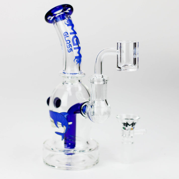 MGM Glass 2 in 1 bubbler with Graphic 6.5"_6