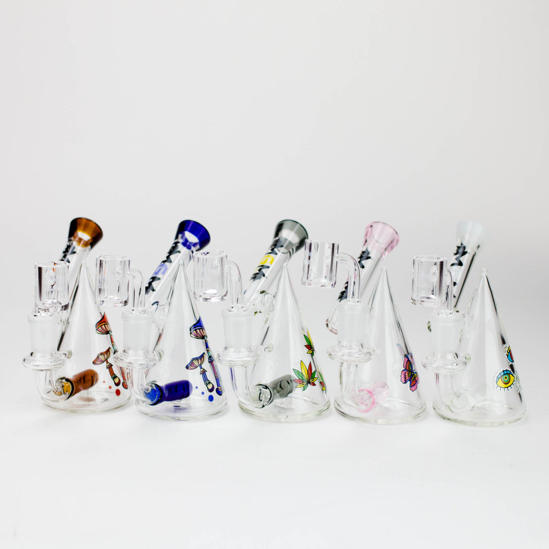 MGM Glass 2 in 1 bubbler with Graphic 4.5"_0
