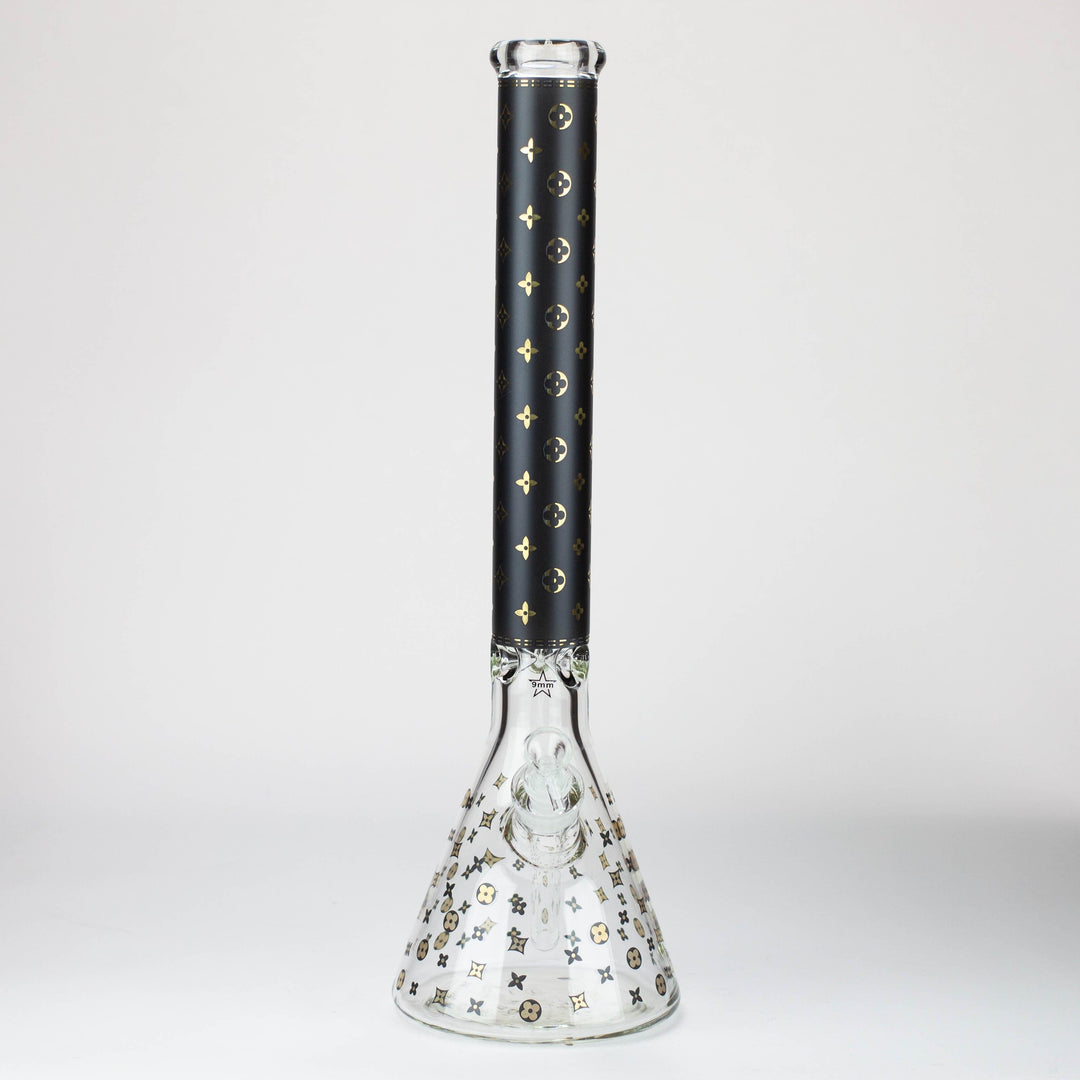Luxury Patterned 9 mm glass water pipes 20"_13