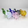 5" Standing elephant color glass hand pipes