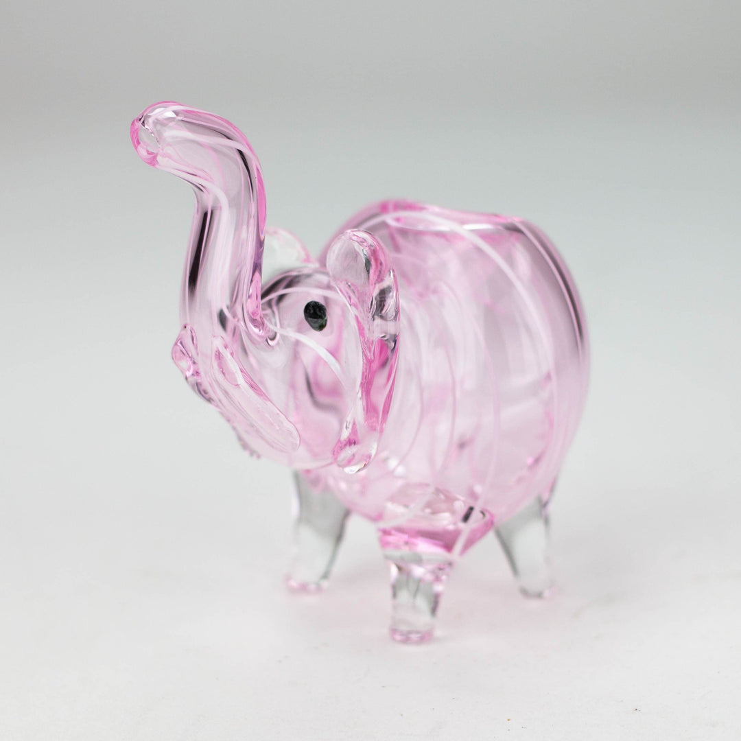 5" Standing elephant color glass hand pipes_2