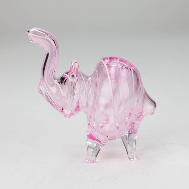 5" Standing elephant color glass hand pipes_10