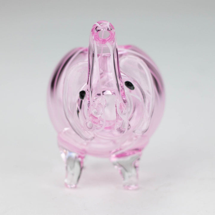 5" Standing elephant color glass hand pipes_4