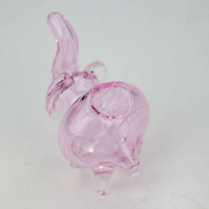 5" Standing elephant color glass hand pipes_6