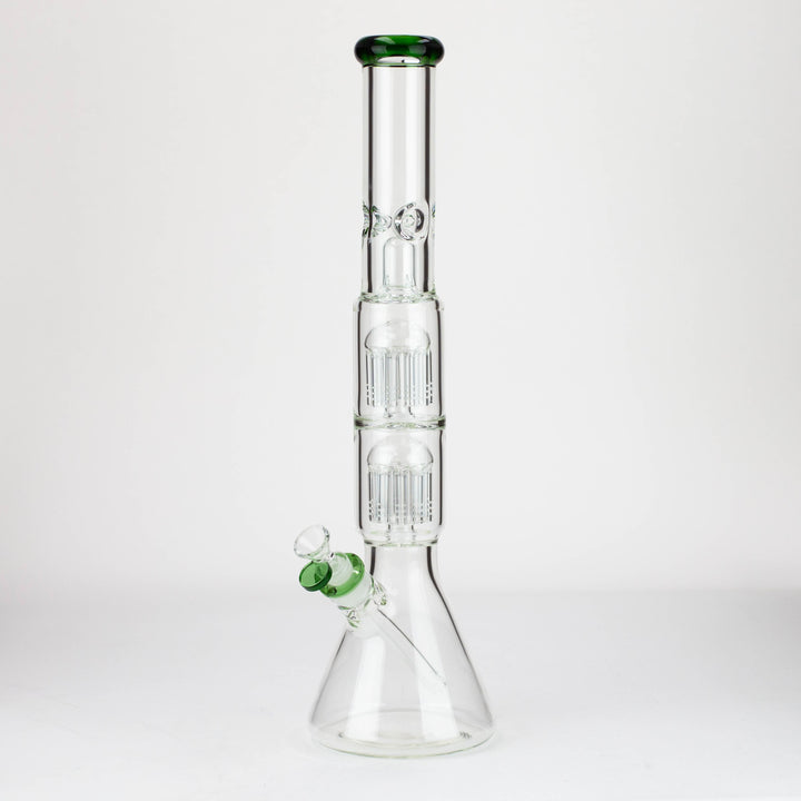19" Dual 8 arms perc, with splash guard 7mm glass water pipes_8