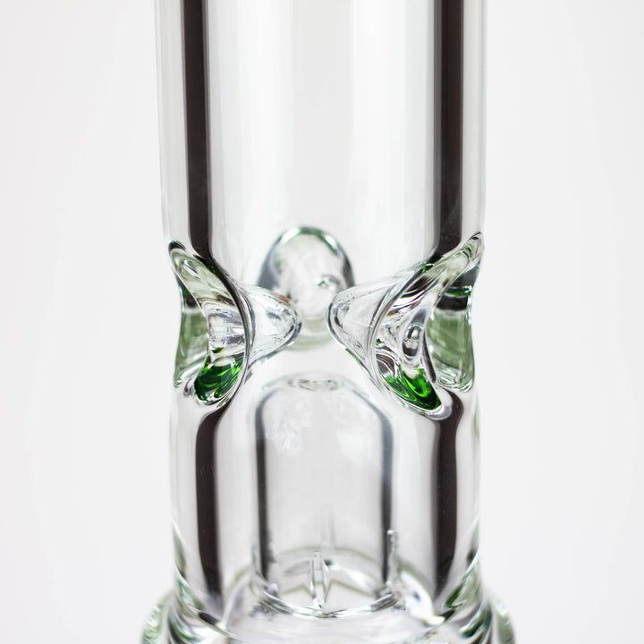 19" Dual 8 arms perc, with splash guard 7mm glass water pipes_3