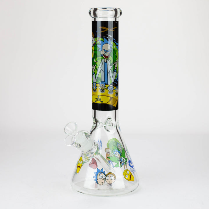 14” RM cartoon 7 mm glass beaker water pipes Assorted Designs_2