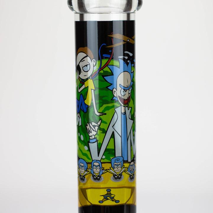 14” RM cartoon 7 mm glass beaker water pipes Assorted Designs_6