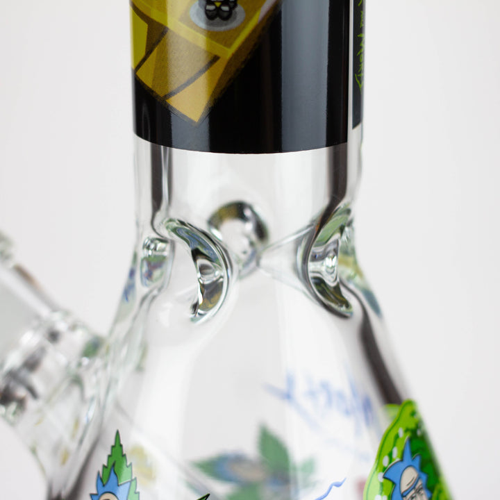 14” RM cartoon 7 mm glass beaker water pipes Assorted Designs_7