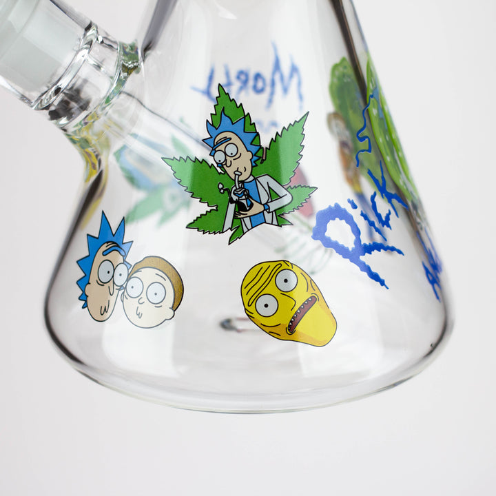 14” RM cartoon 7 mm glass beaker water pipes Assorted Designs_9
