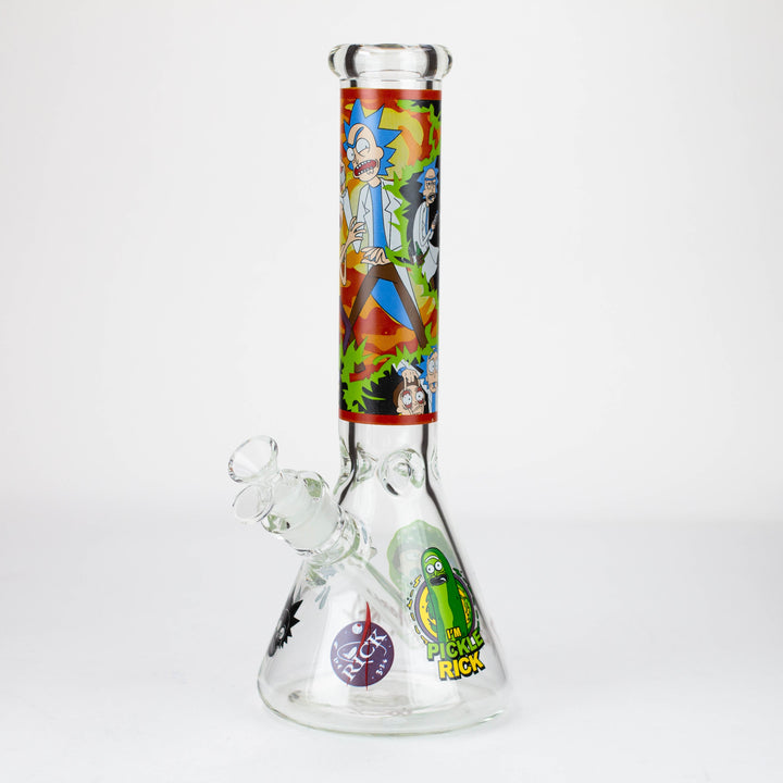 14” RM cartoon 7 mm glass beaker water pipes Assorted Designs_3
