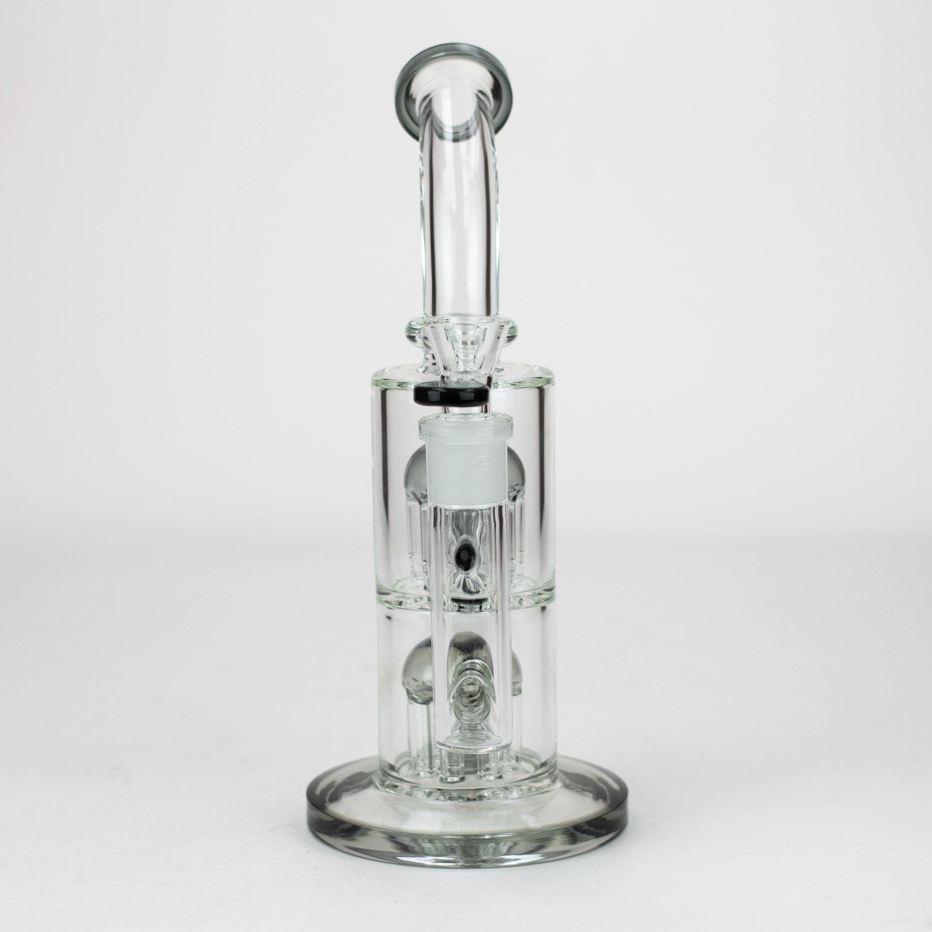 10" Glass Bubbler with dual 8 arms perc_6